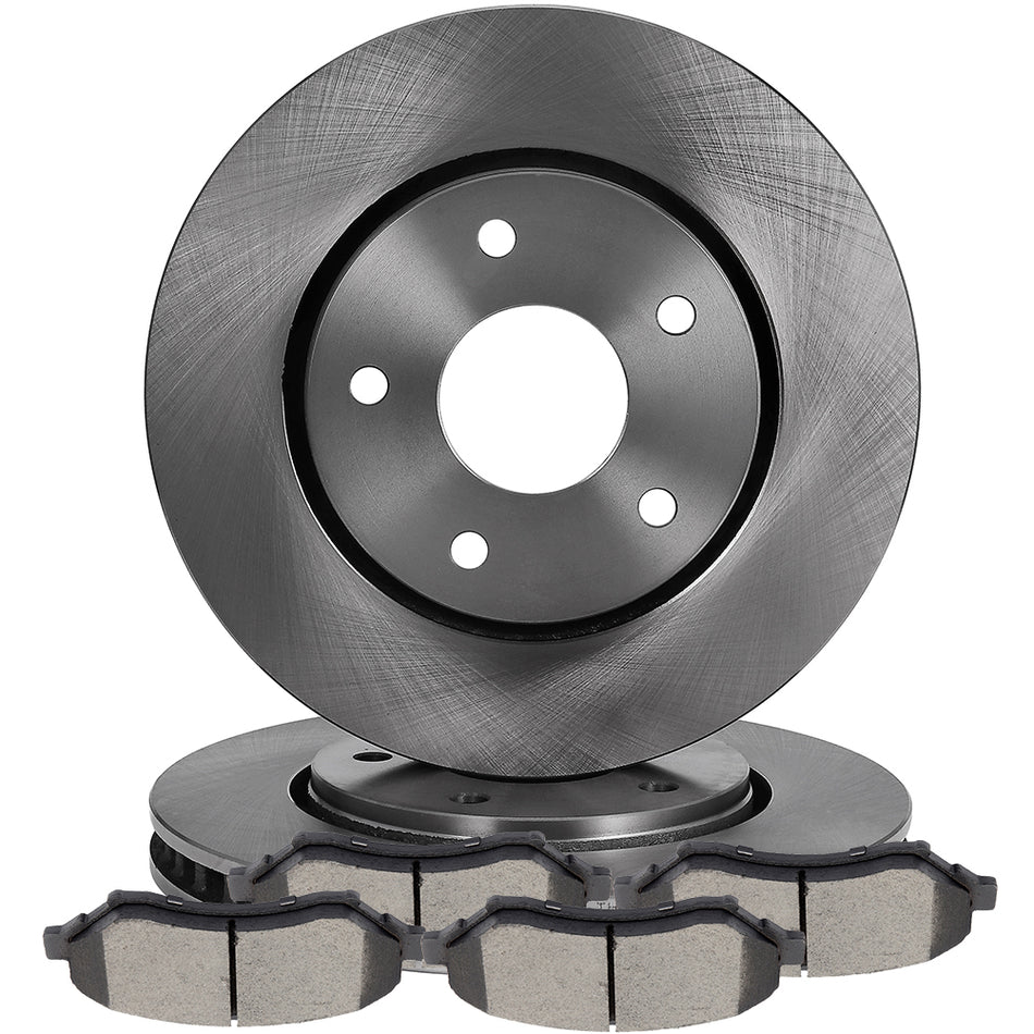 Ceramic Brake Pads And Rotors 08-16 Chrysler Town Country Dodge Grand Caravan Front