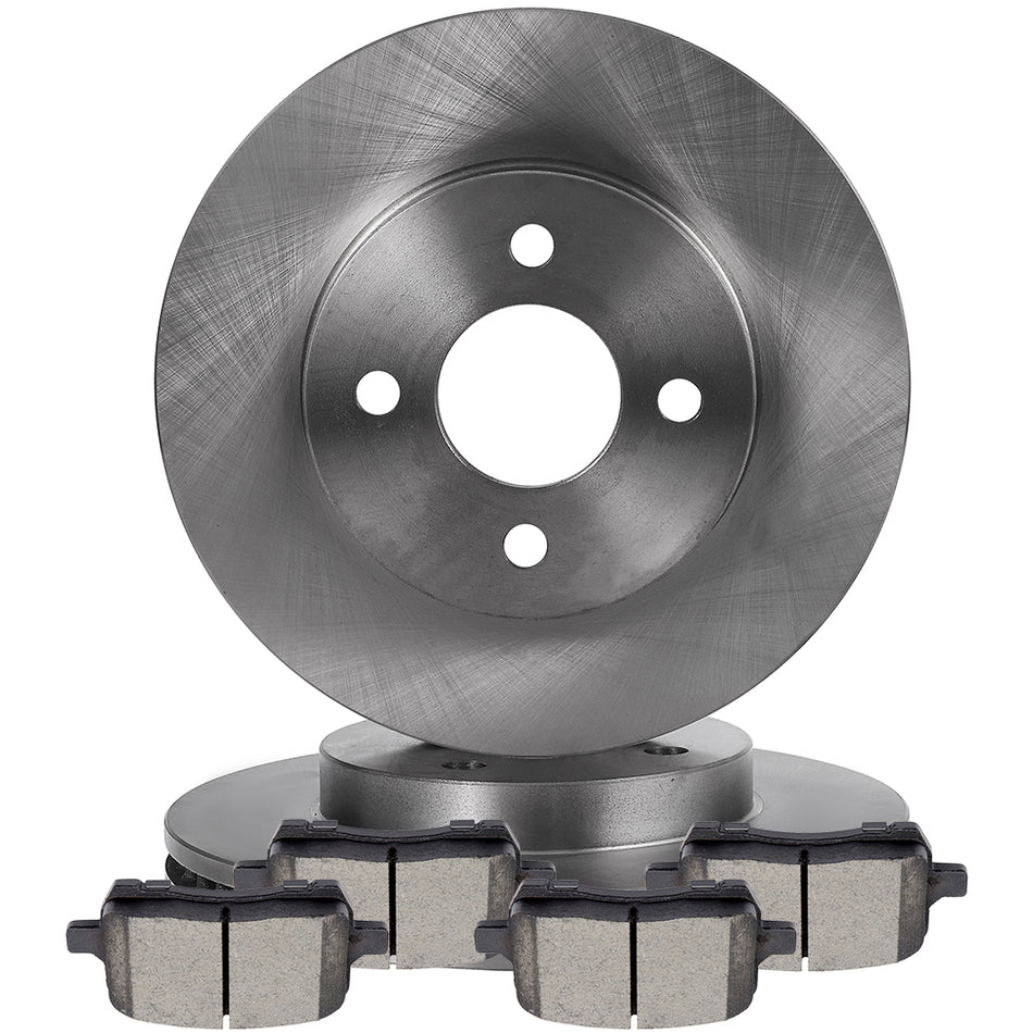 Ceramic Brake Pads And Rotors 05-08 Chevrolet Cobalt 04-07 Saturn Ion Front
