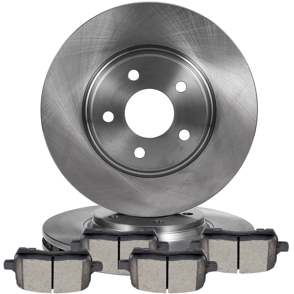 Front Brake Pads & Rotors For 04-12 Chevrolet Malibu 05-10 Pontiac G6