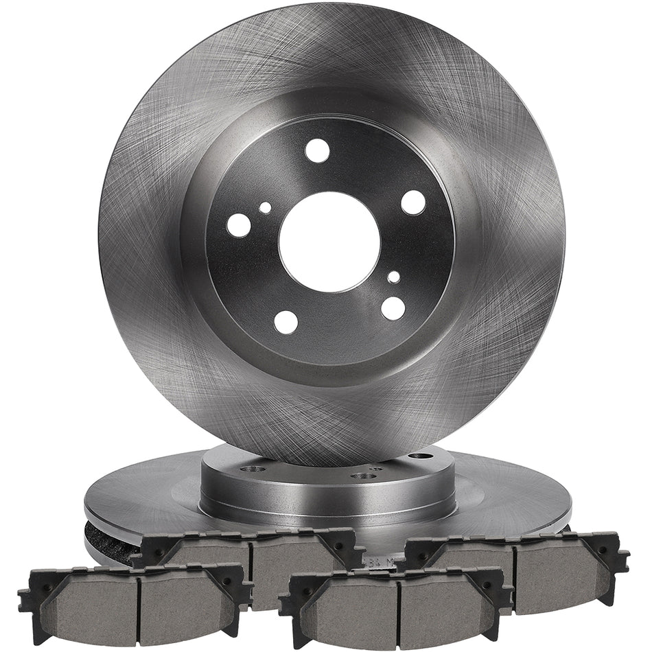 Brake Pads And Rotors 07-18 Lexus ES350 07-17 Toyota Camry Front Ceramic
