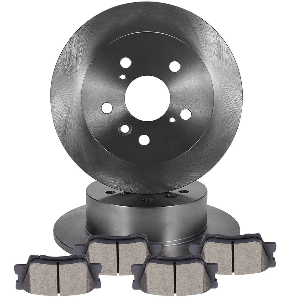 Brake Pads And Rotors 07-12 Lexus ES350 07-11 Toyota Camry Rear Ceramic