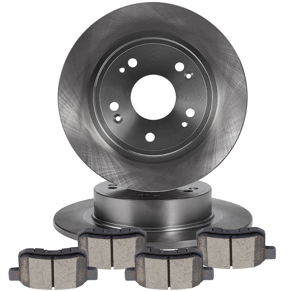 Rear Brake Pads And Rotors For 04-12 Chevrolet Malibu 05-10 Pontiac G6