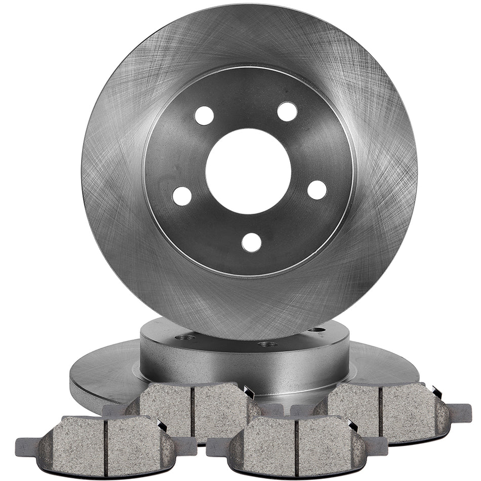 Ceramic Brake Pads And Rotors 05-10 Chevrolet Cobalt Pontiac G6 Rear