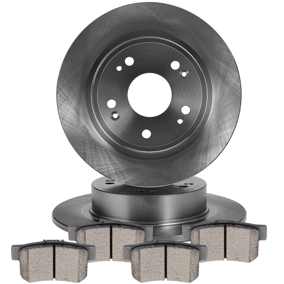 2005-2007 Honda Accord Rear Ceramic Brake Pads And Rotors
