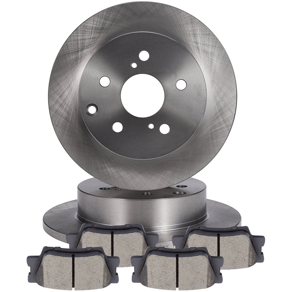 Brake Pads And Rotors 10-12 Lexus HS250h 06-17 Toyota RAV4 Rear Ceramic