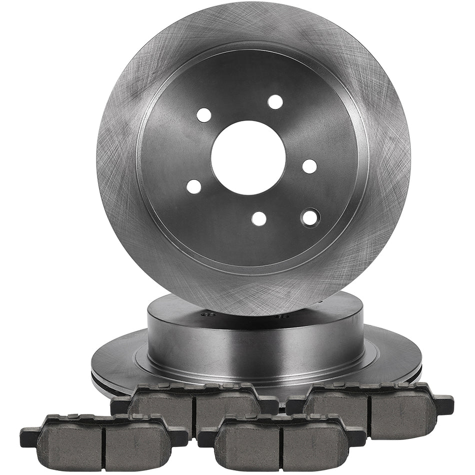 Brake Pads And Rotors 14-17 Infiniti Q50 03-07 Nissan Murano Rear Ceramic