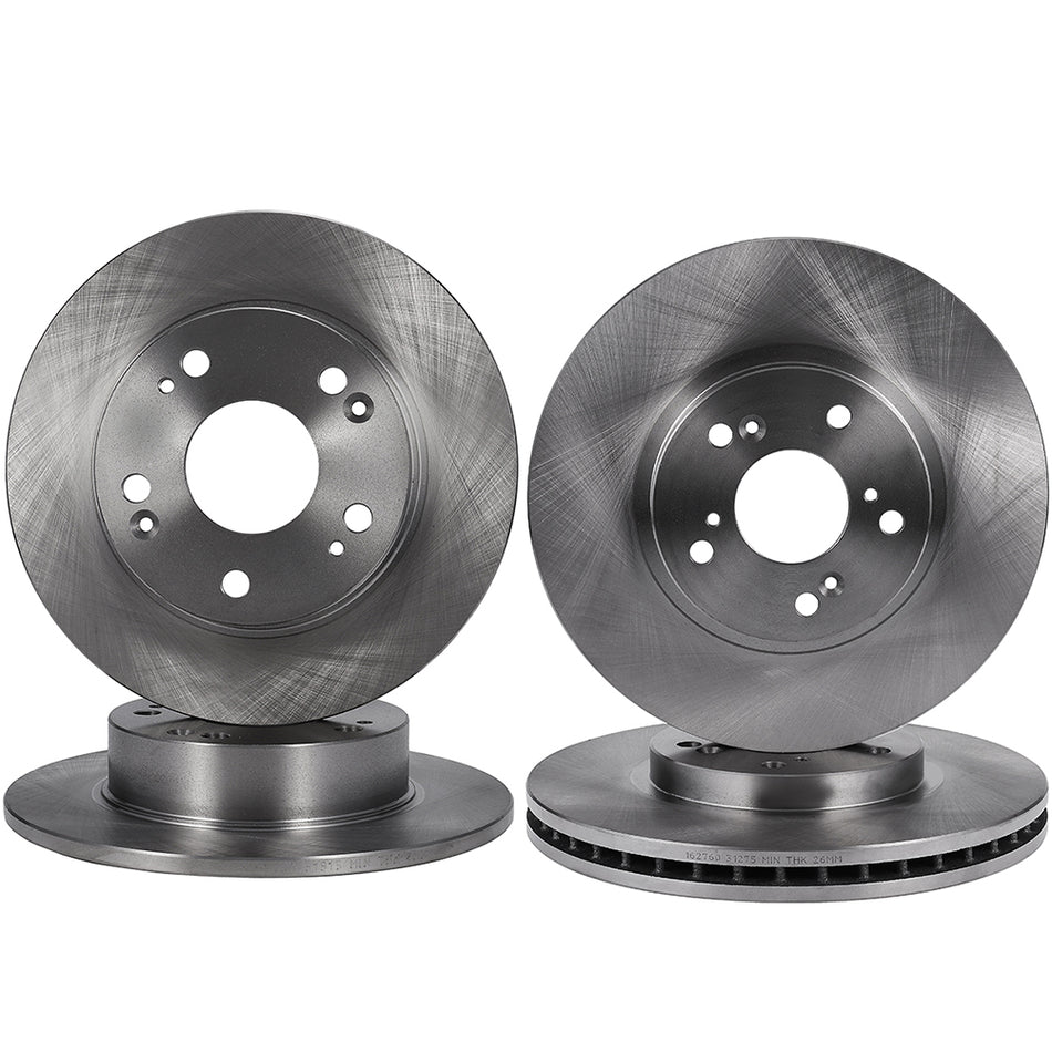 Brake Discs Rotors Front Rear 04-08 Acura TSX and 03-07 Honda Accord