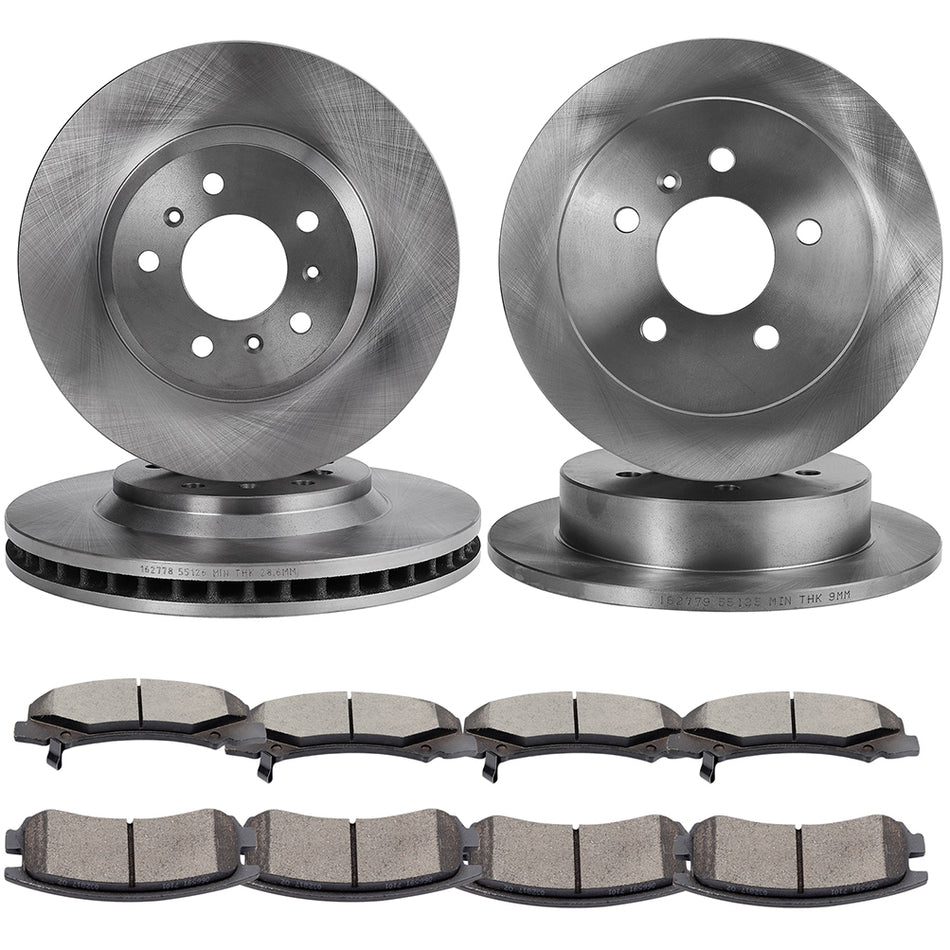 Ceramic Brake Pads And Rotors Chevrolet 06-10 Impala 06-07 Monte Carlo Front Rear