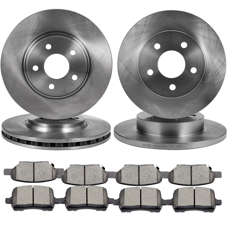 Ceramic Brake Pads & Rotors For 04-06 Chevrolet Malibu 05-06 Pontiac G6