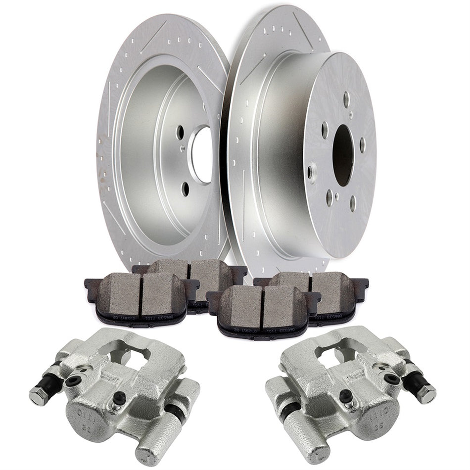 Rear Brake Rotors Ceramic Pads Calipers For Scion tC 2010
