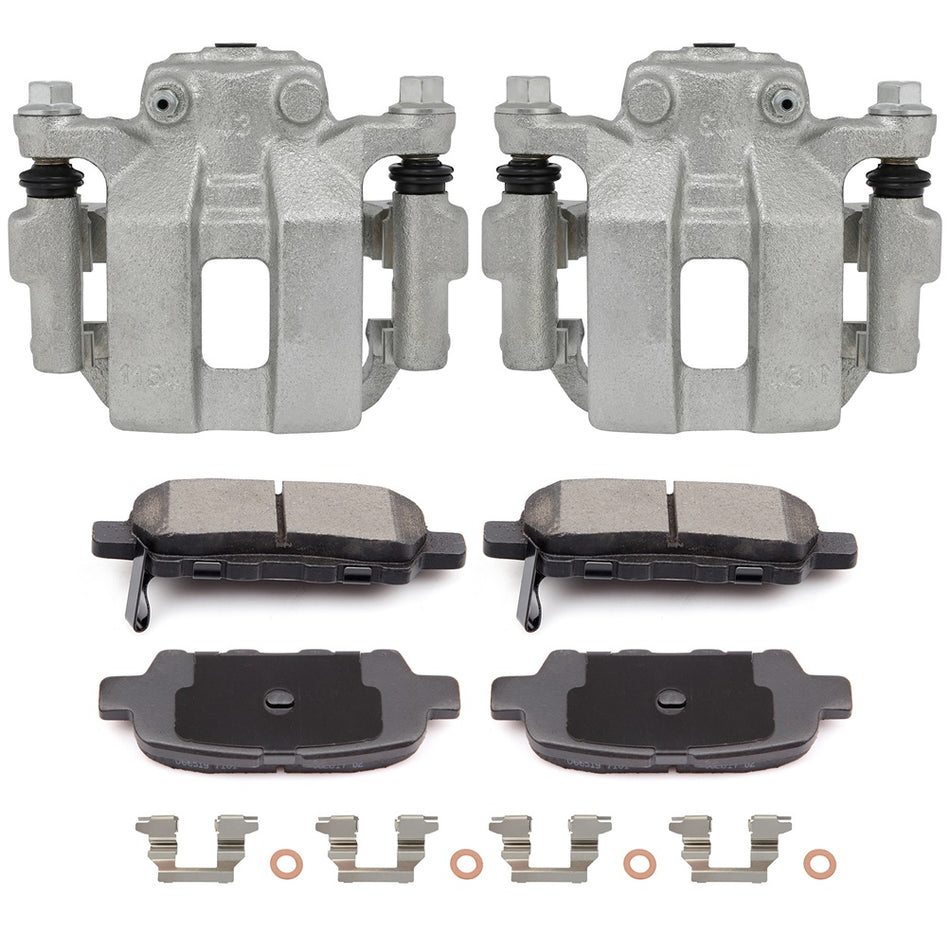 Rear Brake Calipers And Ceramic For Pads Infiniti G35 2003 2004 2005