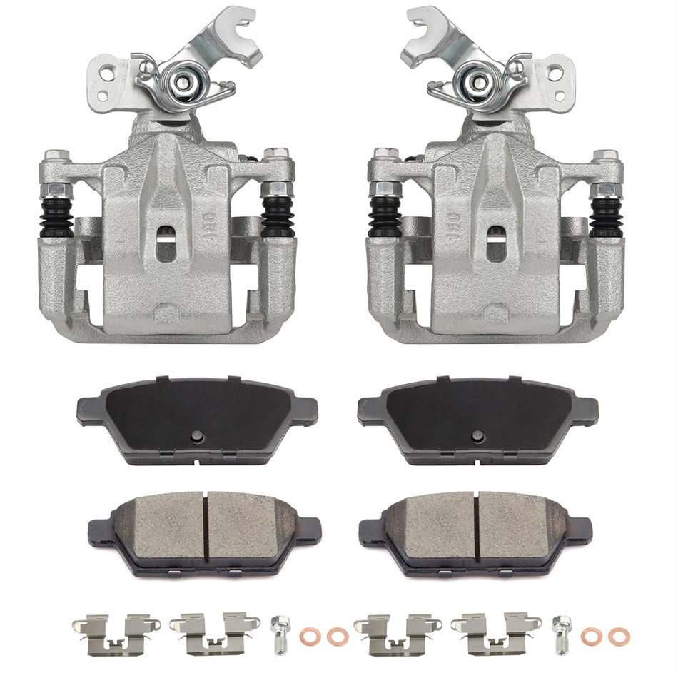 Rear Brake Calipers And Ceramic For Pads Lincoln MKZ Zephyr Ford Fusion