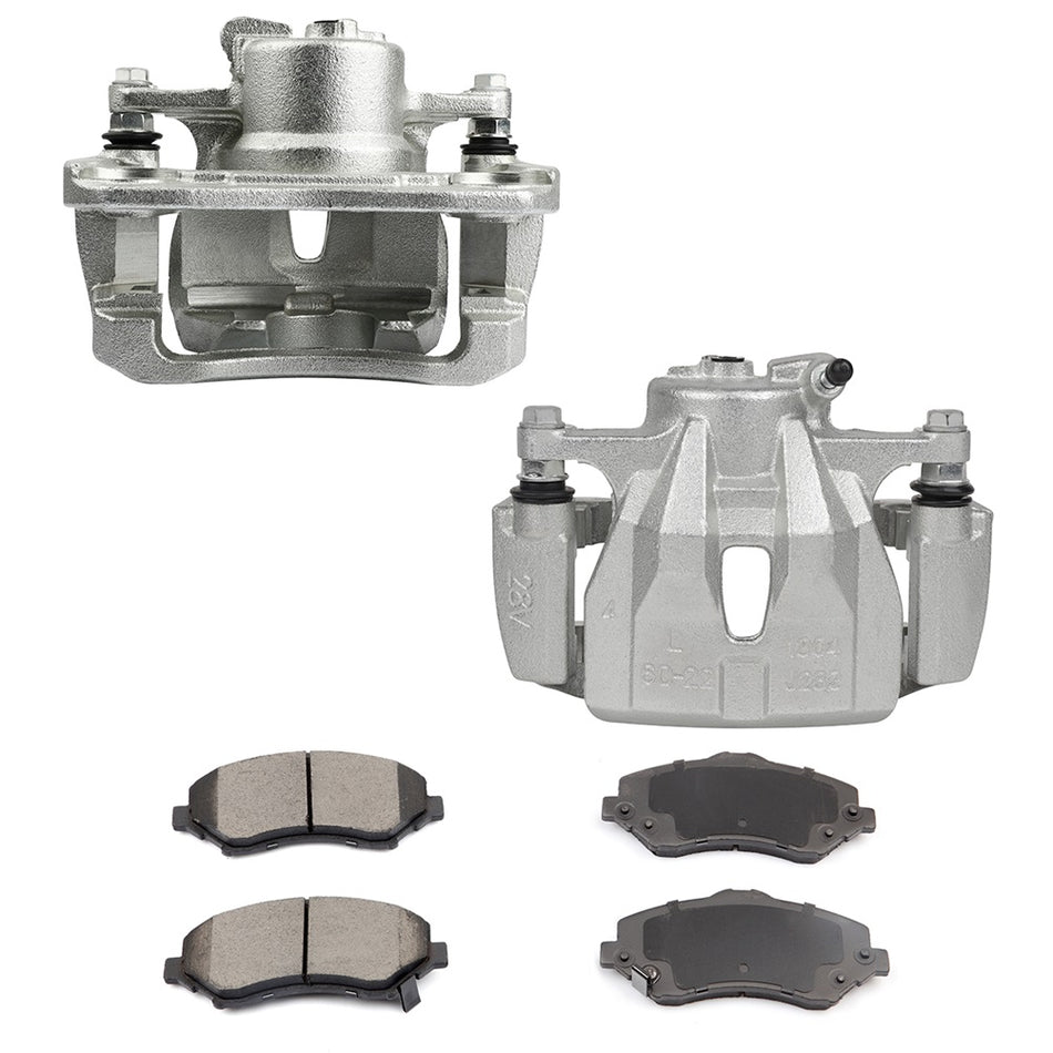 Front Brake Calipers And Ceramic For Pads Toyota Matrix Scion xD 2009-2014