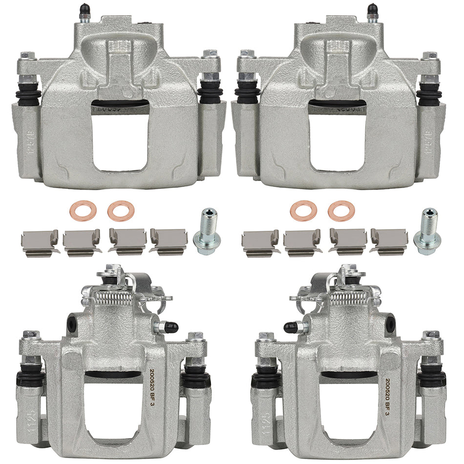 Front and Rear Brake Calipers Pairs For Chrysler Town & Country Vw Routan 09-12