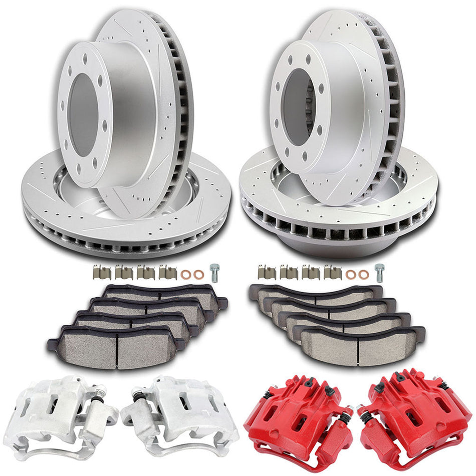 Front Rear Brake Rotors And Ceramic Pads For Toyota Sequoia Tundra 2007-2017