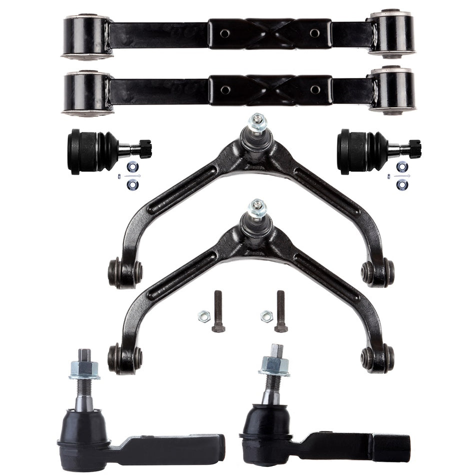 Front Rear Control Arm And Ball Joint Tie Rod End For 2005 07 2007 Jeep Liberty