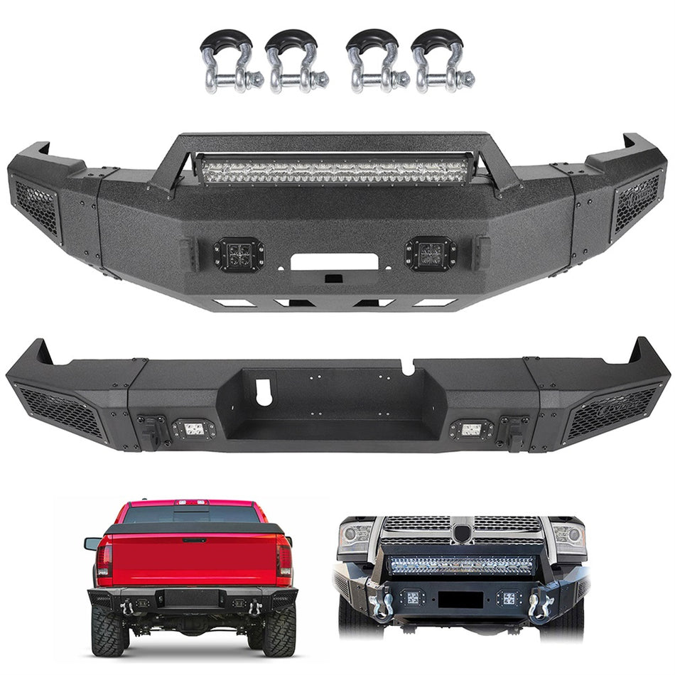 Front & Rear Steel Step Bumper for 2010 Dodge Ram 2500 -2 PCS