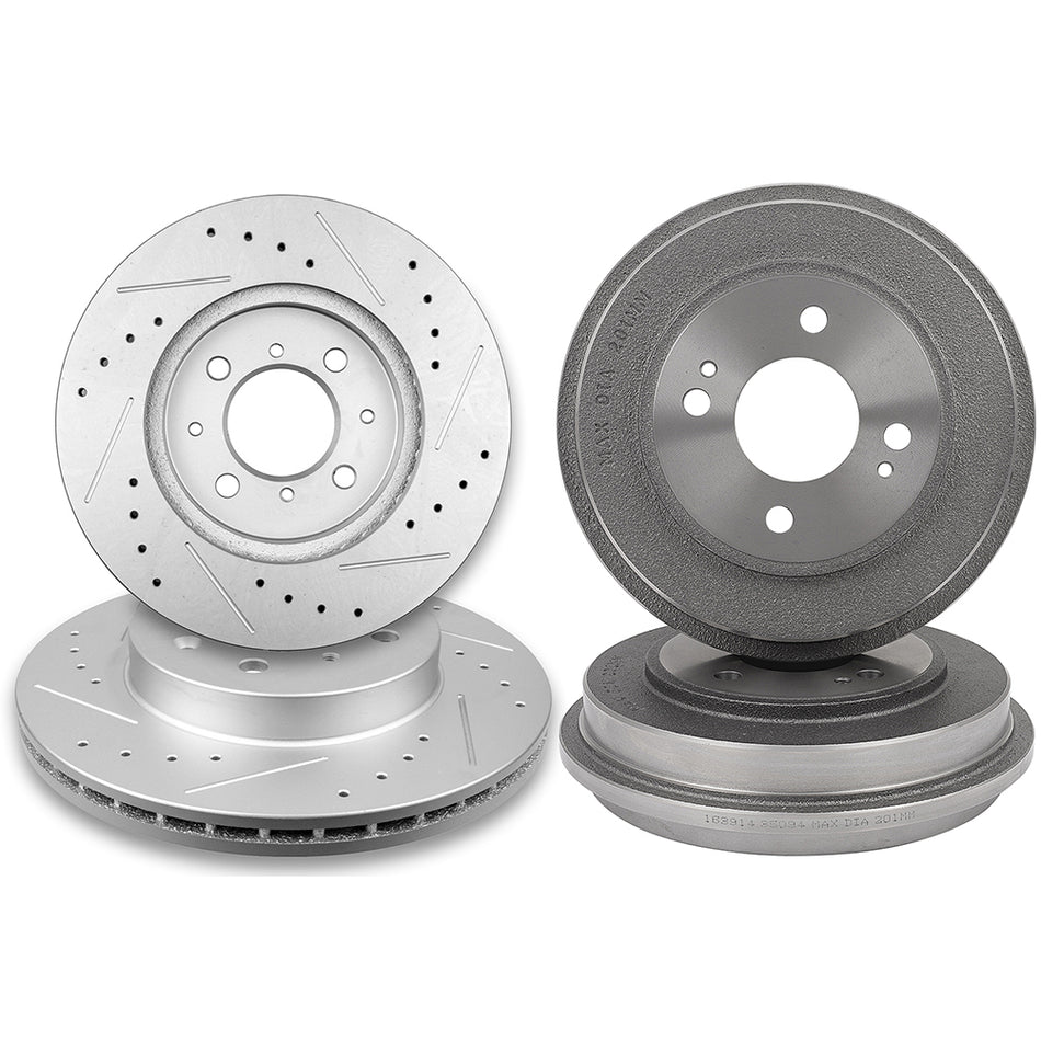For 2001 2002 2003 2004 2005 Honda Civic Front Disc Brake Rotors & Brake Drums