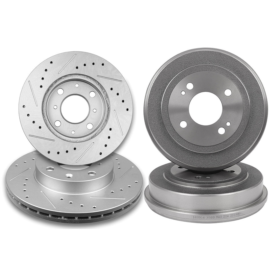 For 1996 1997 1998 Honda Civic Front Disc Brake Rotors & Brake Drums