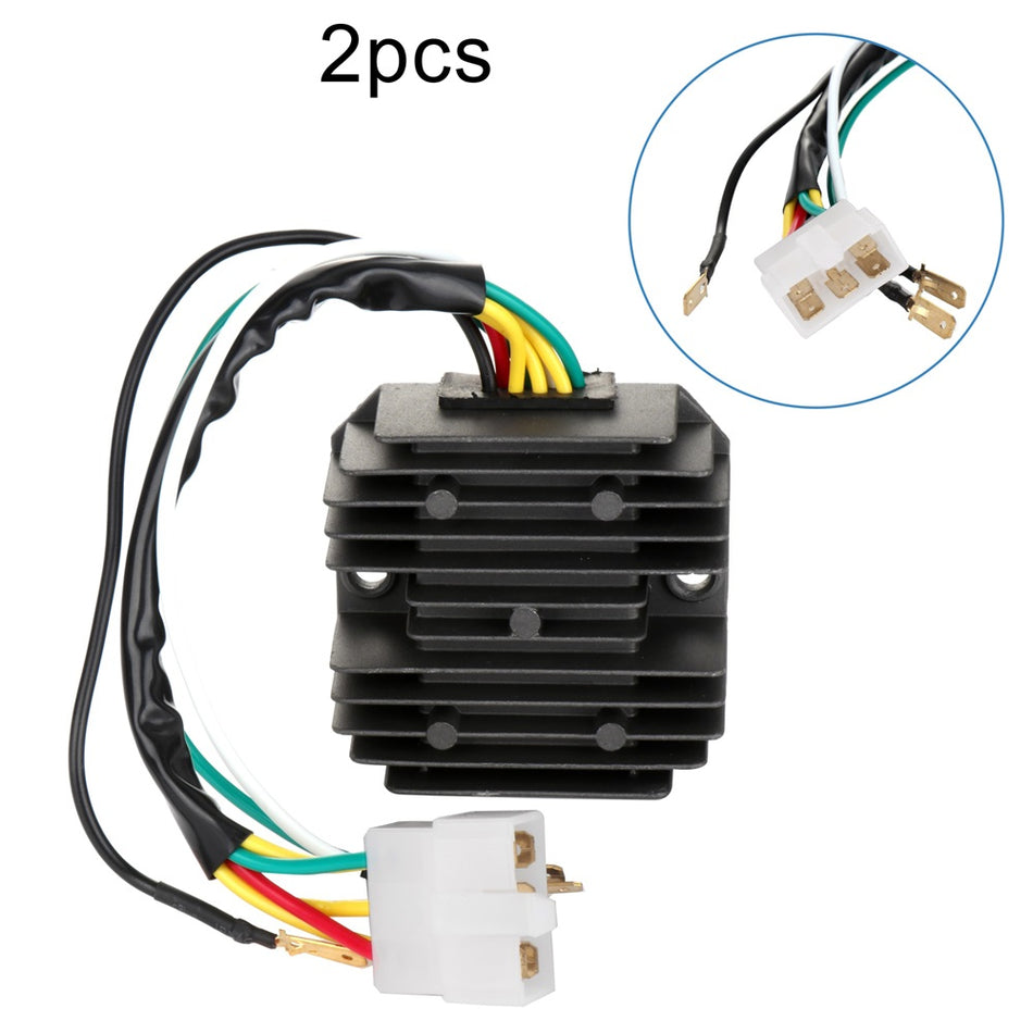 2Pcs For Honda CB350F 1972-1974 Black Aluminum Finish Rectifier Assembly