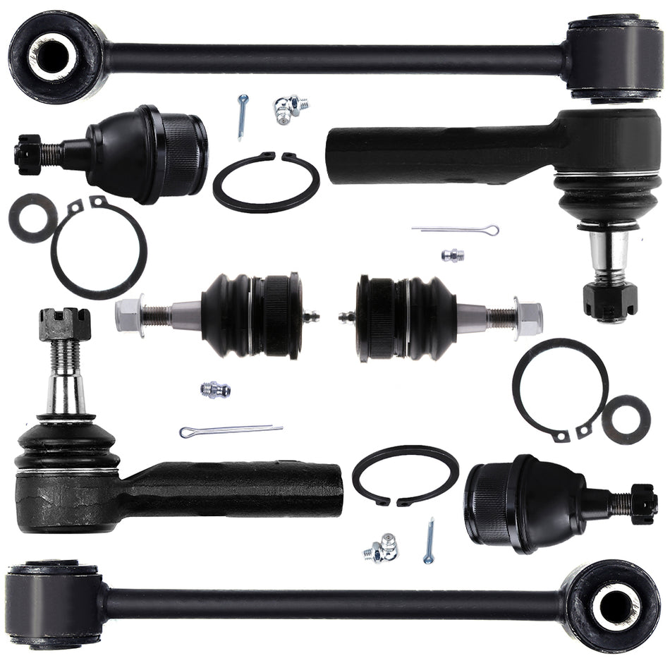 Front Ball Joints Steering Sway Bar Tie Rod End For 2006-2010 Jeep Commander