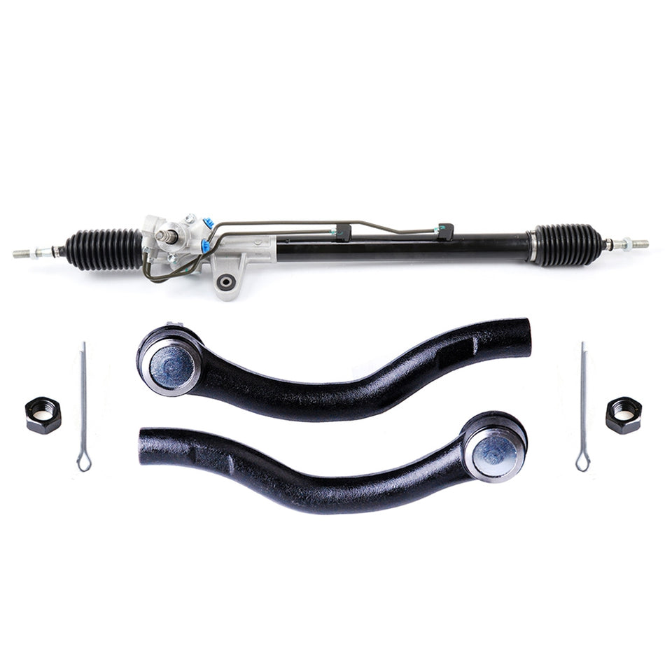 Complete Power Steering Rack and Pinion Assembly + Outer Tie Rod Links For Acura