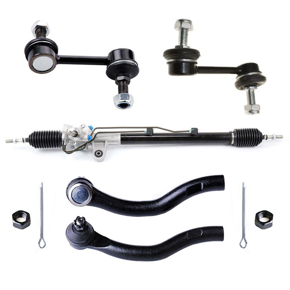 5pc Complete Power Steering Rack and Pinion Suspension Kit For Acura TSX