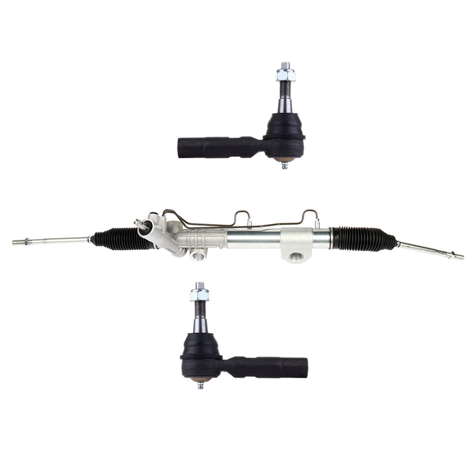 1PCS 96+2 Steering Rack Pinion + 2PCS Outer Tie Rod For RWD Ram 1500 2500