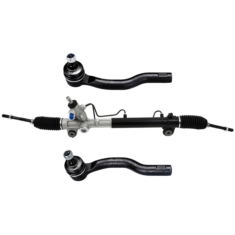 Complete Power Steering Rack and Pinion Assembly + Outer Tie Rod Ends For Sienna