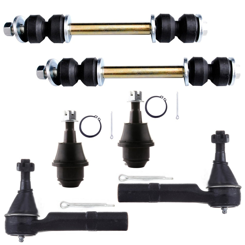 Front Lower Ball Joints Steering Sway Bar Tie Rod End For 2007-13 Silverado 1500