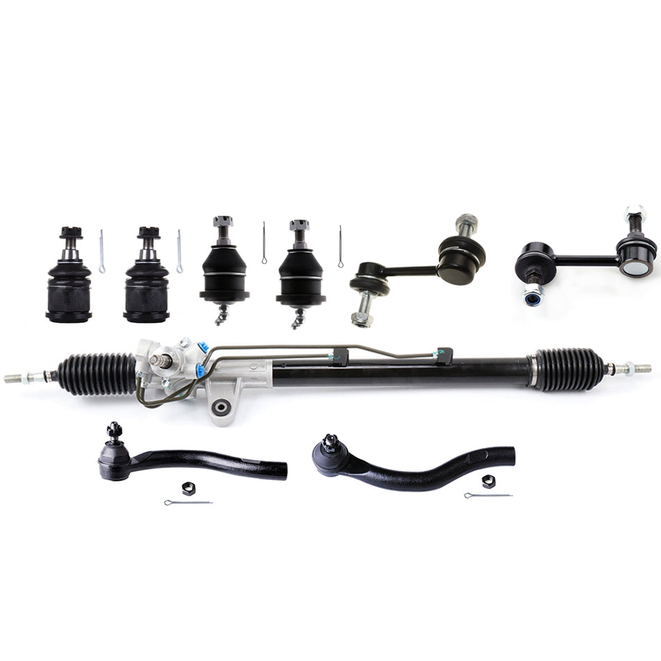 9pc Complete Power Steering Rack and Pinion Suspension Kit For Acura TSX
