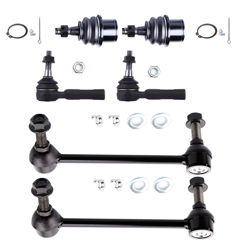 Front Lower Ball Joints Steering Sway Bar Tie Rod End For 05-10 Chrysler 300 08-10 Dodge Challenger