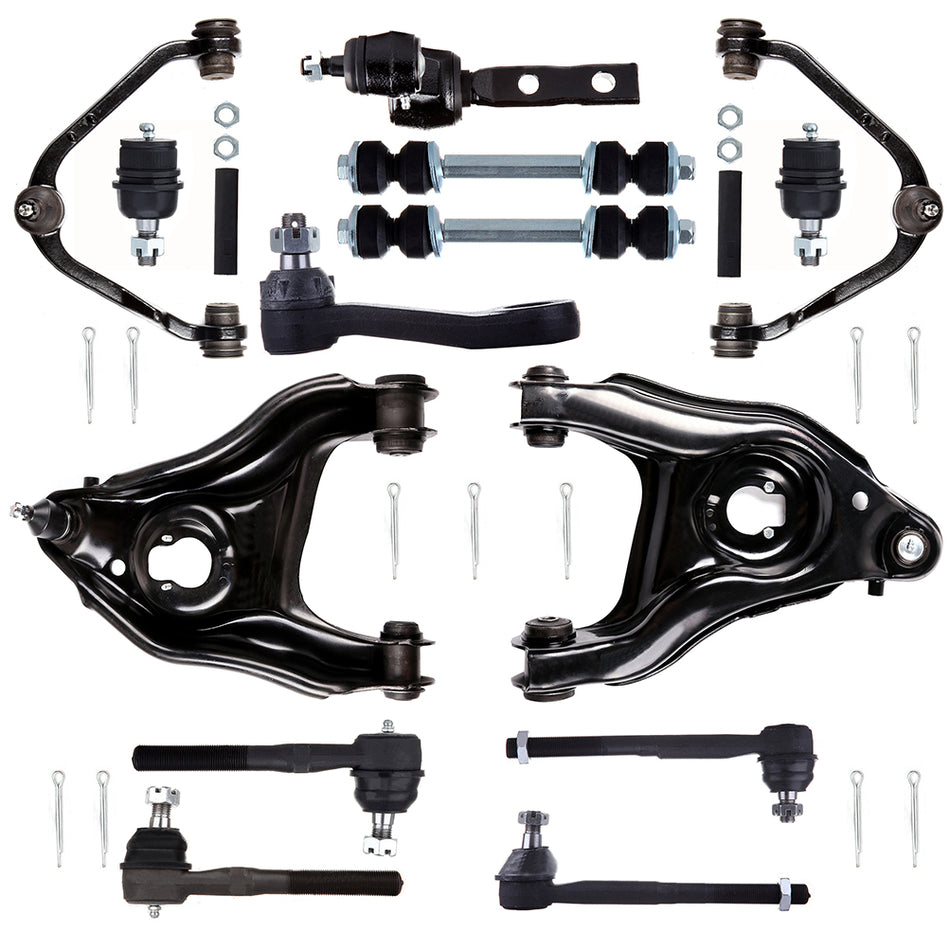 Front Upper & Lower Control Arm Tie Rod Sway Bar For 1997-2004 Ford F-150 F-250