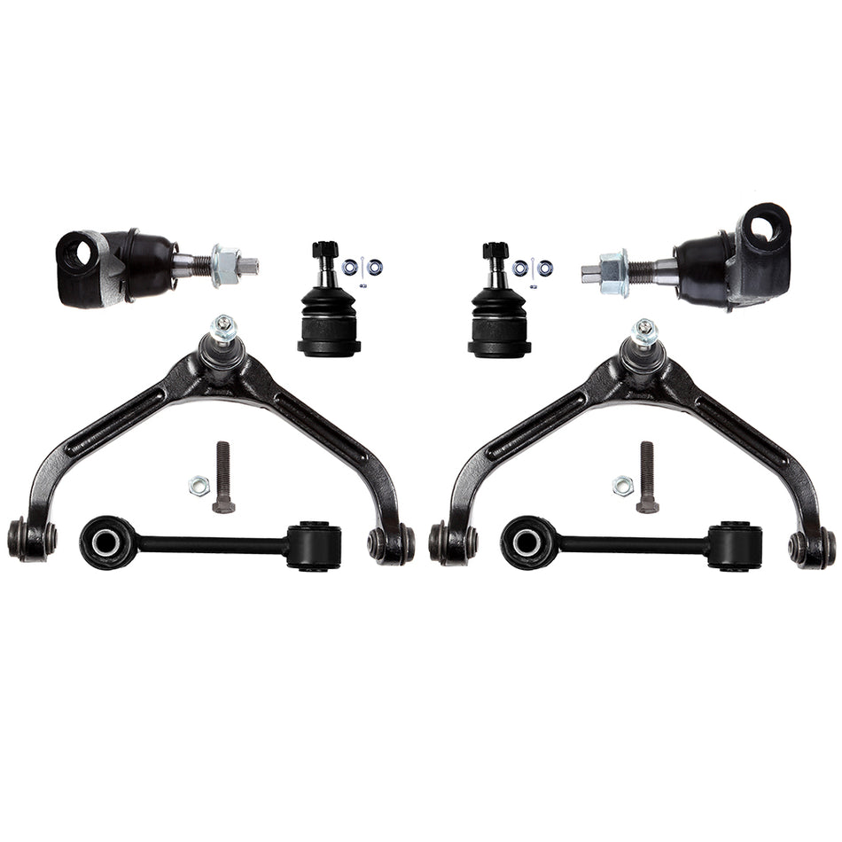 2005-2007 Jeep Liberty Front Control Arm Ball Joint Tie Rod Sway Bar Kit 8Pcs