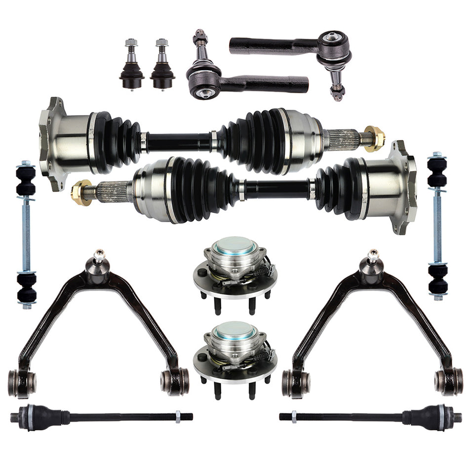 Front Control Arm and and and Wheel Hub Bearing CV Axle Shaft For 1999-2006 Silverado 1500