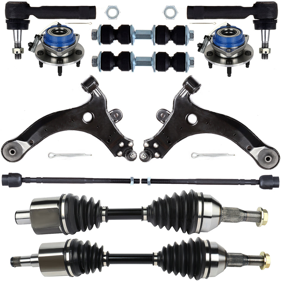 Front Control Arm with Wheel Hub Bearing CV Axle Shaft For Impala Monte Venture