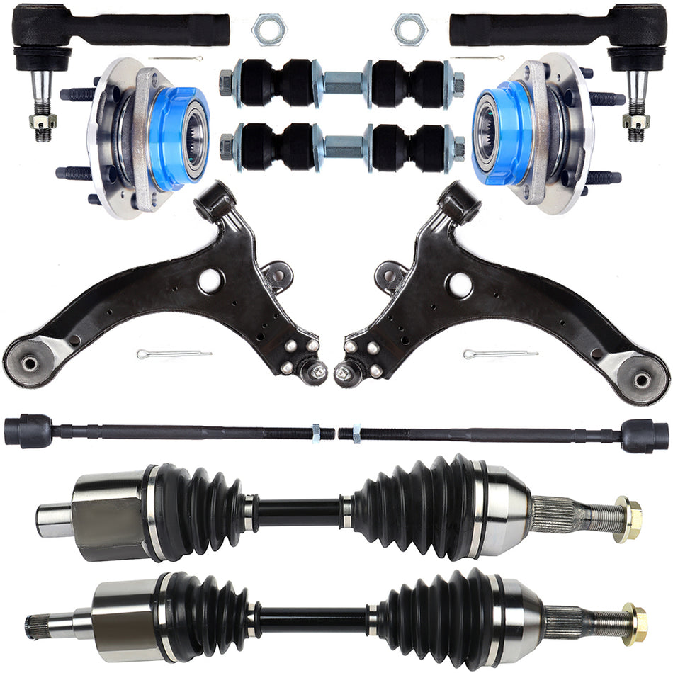 Front Control Arm with Wheel Hub Bearing CV Axle Shaft For Buick Century Regal