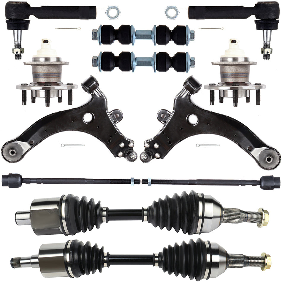 Front Control Arm Wheel Hub Bearing CV Axle Shaft For 2000-2005 Venture Impala