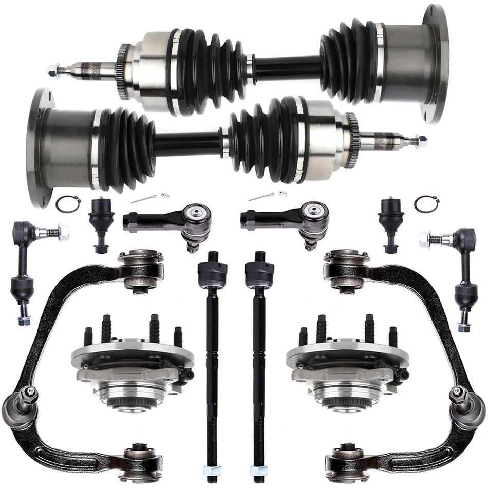 For 2004-2005 Ford F-150 Front Control Arm with Wheel Hub Bearing CV Axle Shaft