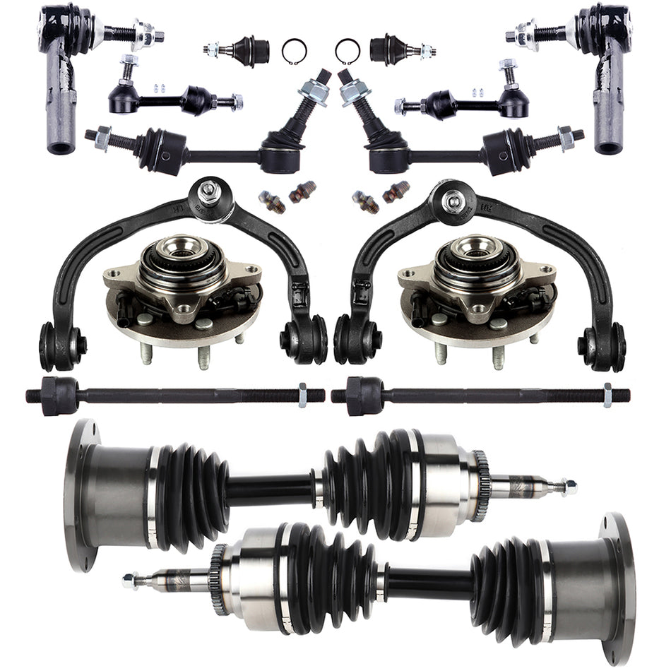 Front Control Arm Wheel Hub Bearing CV Axle Shaft For 2003-2004 Ford Expedition