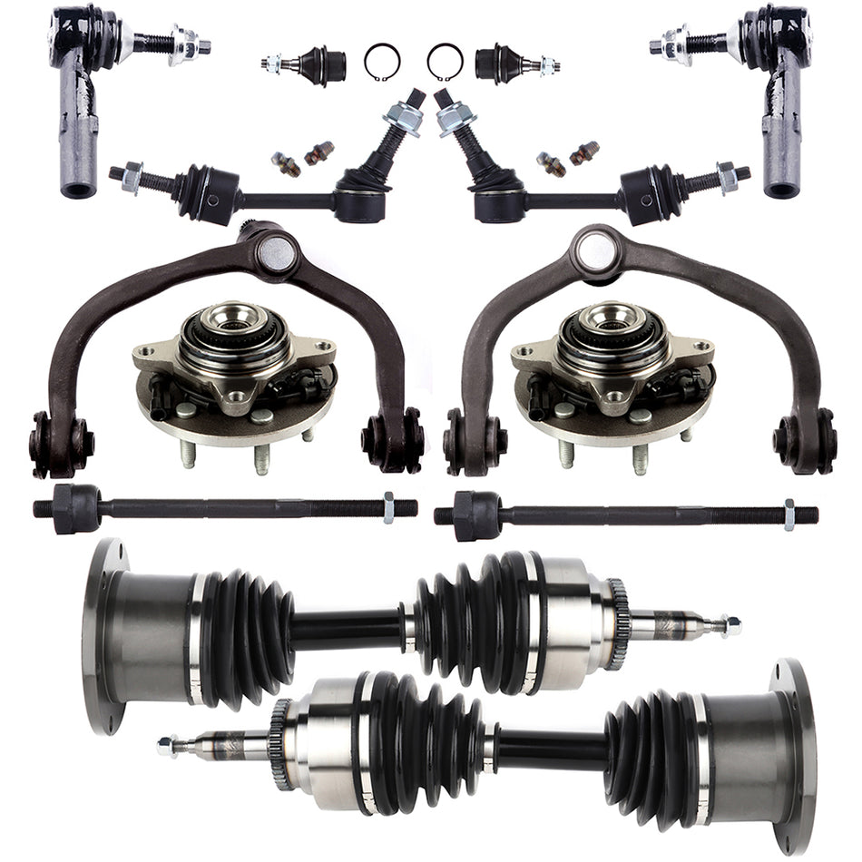 Front Control Arm Wheel Hub Bearing CV Axle Shaft For 2004-2006 Ford Expedition