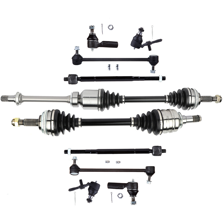 Front Tie Rod End Sway Bar with CV Axle Shaft For 1999-2001 Toyota Solara Camry