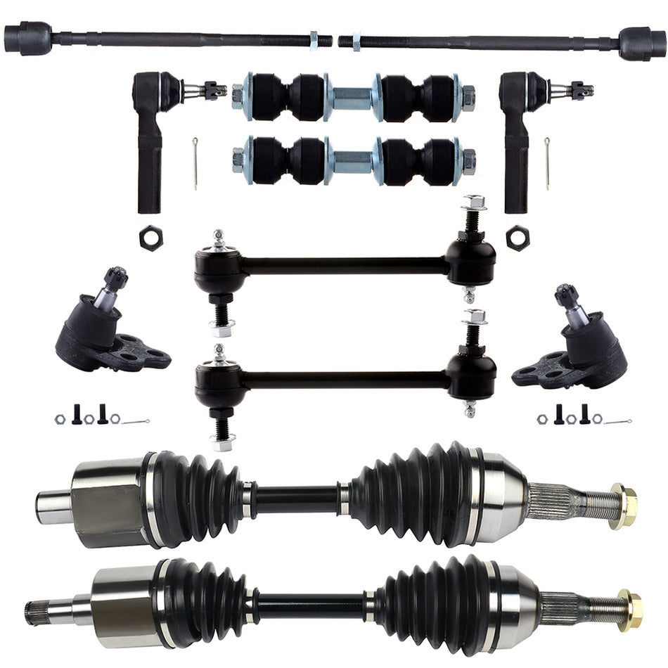 Front Tie Rod End Sway Bar with CV Axle Shaft For 2000-2007 Impala Monte Carlo