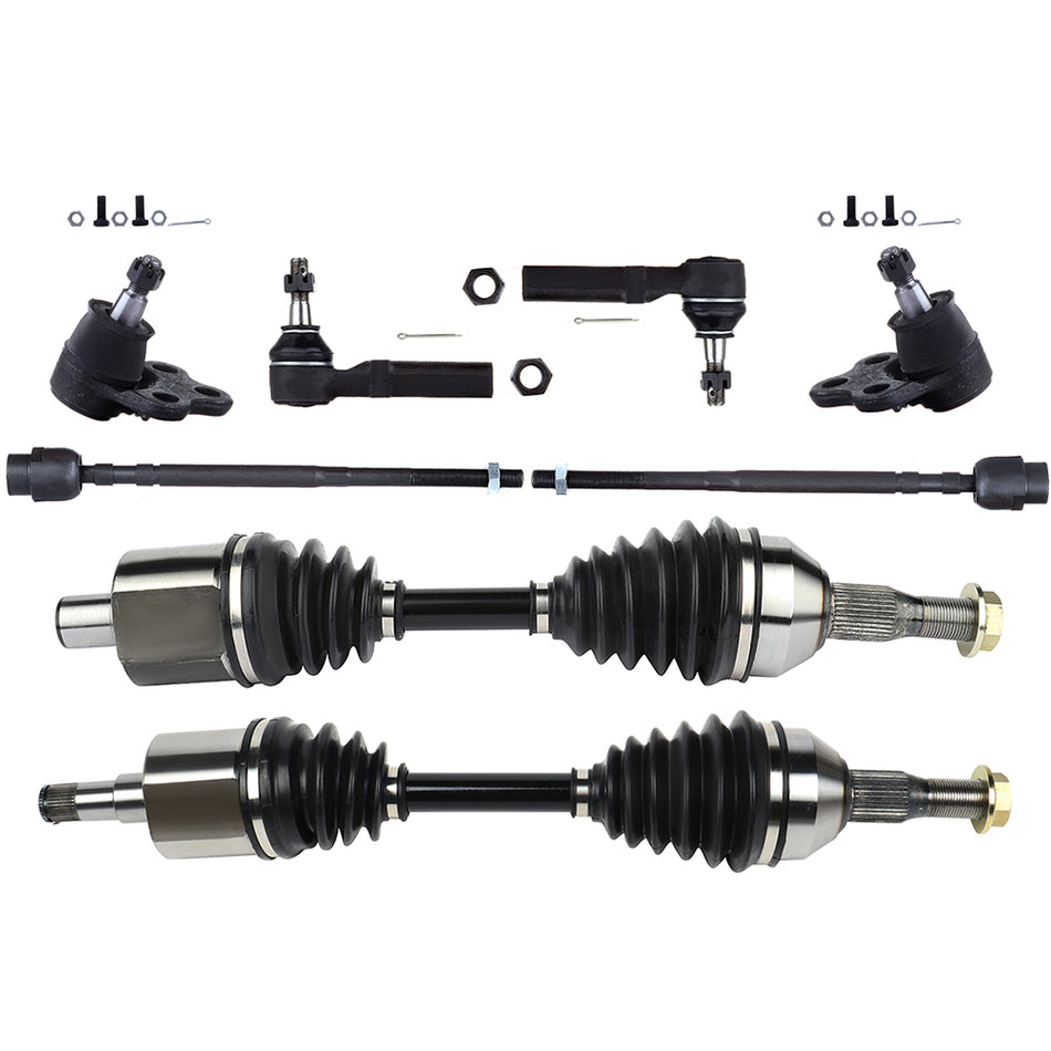 Front Tie Rod End Ball Joint with CV Axle Shaft For 2000-05 Buick Century Impala