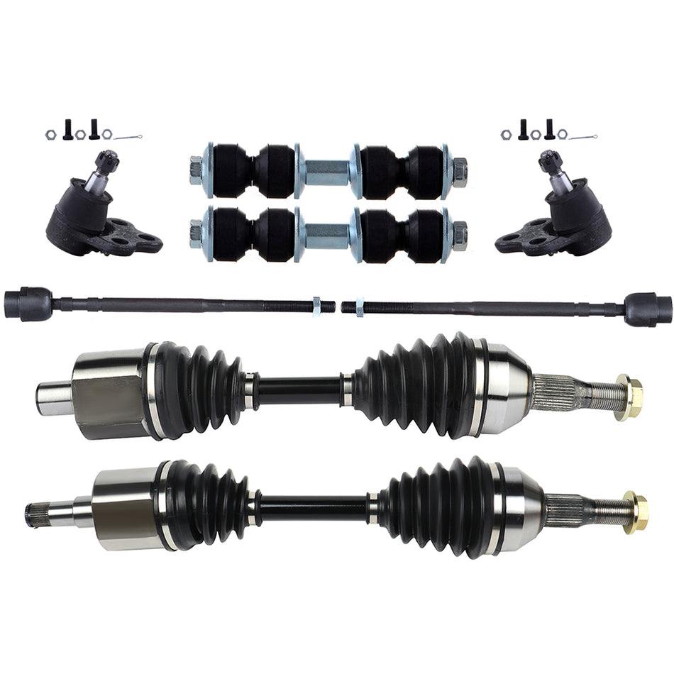 Front Tie Rod End Sway Bar with CV Axle Shaft For 2000-2004 Buick Century Regal