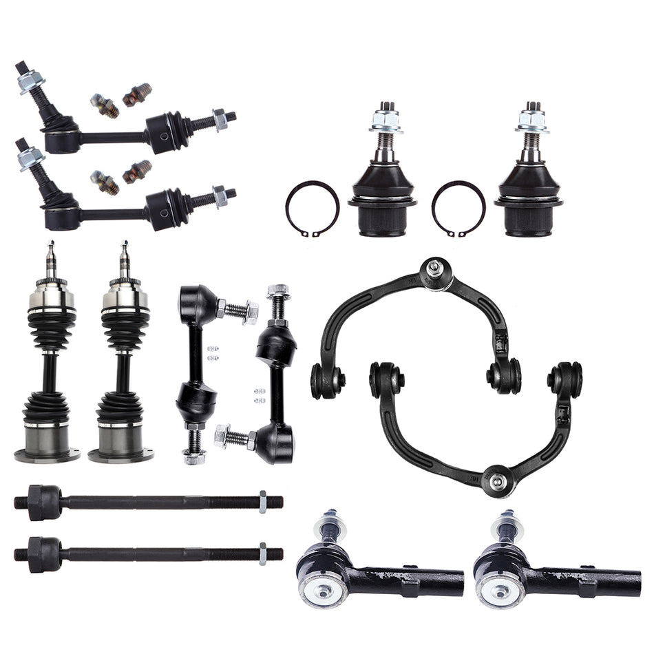 Front Upper Control Arm Suspension + CV Axle Shaft For 2003-2004 Ford Expedition