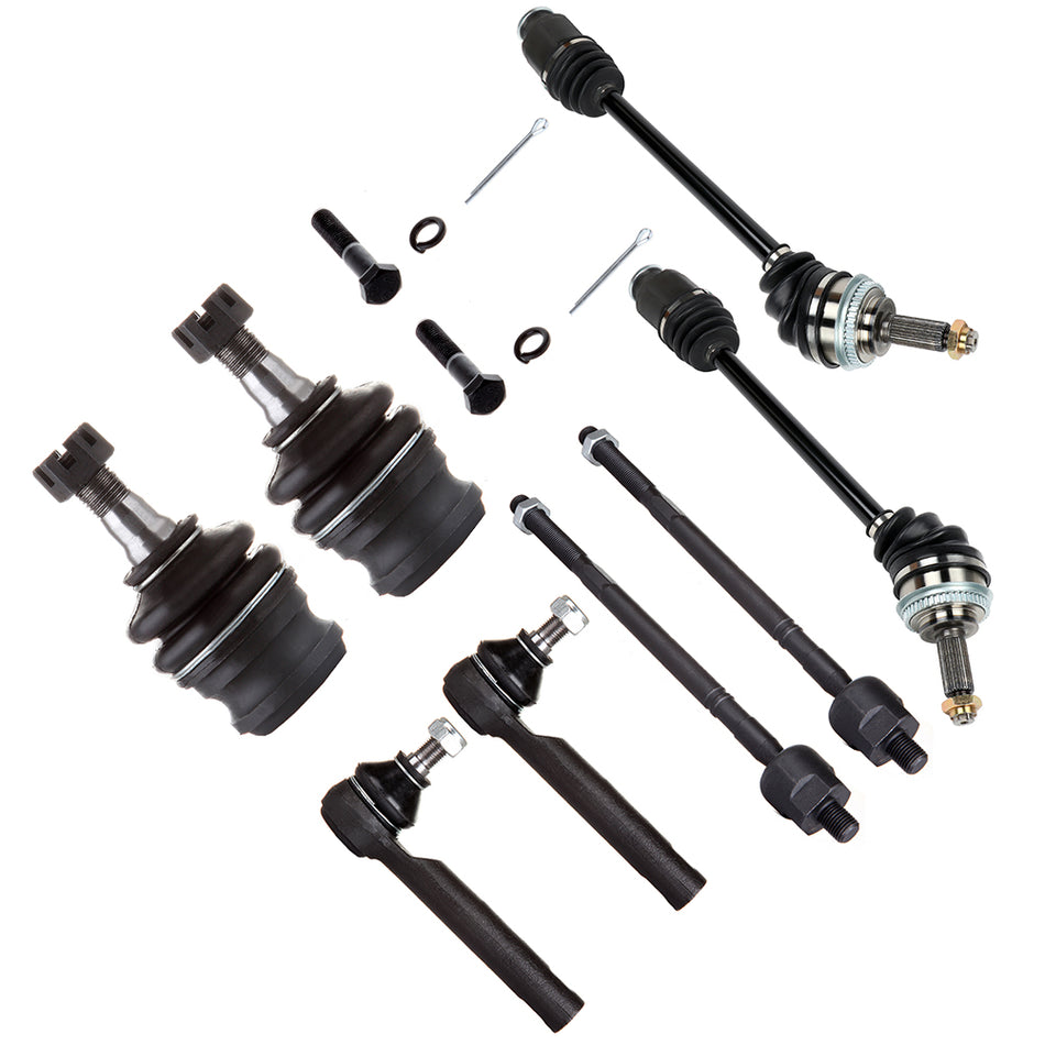 Front Tie Rod End Ball Joint + CV Axle Shaft For 2000-2004 Subaru Outback Legacy