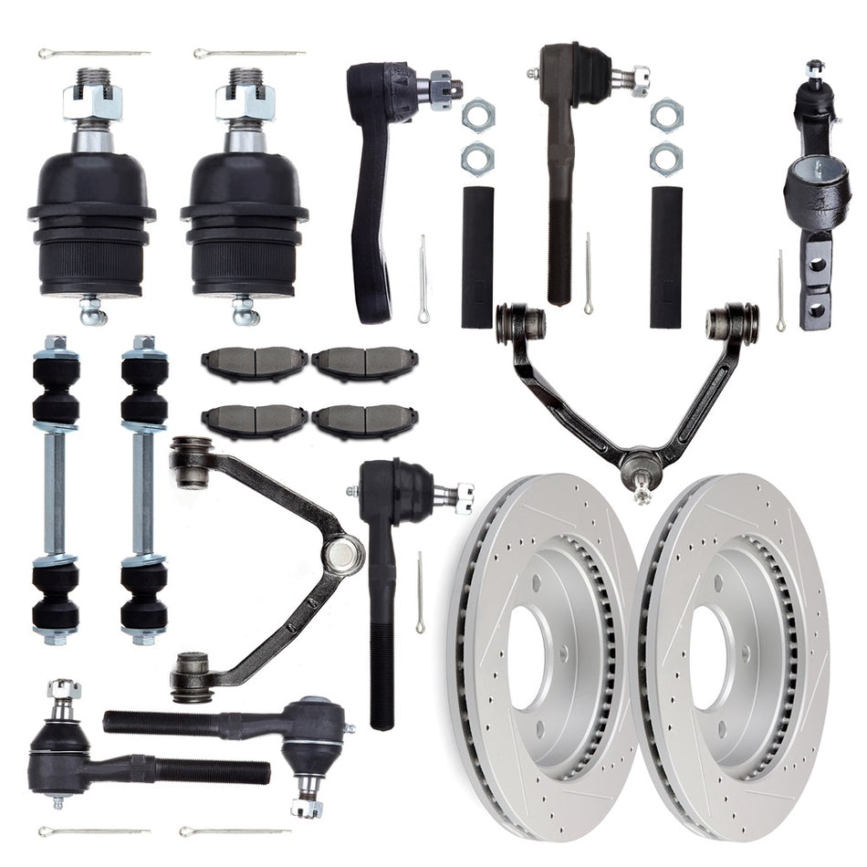 Front Upper Control Arm Suspension with Brake Rotor Pad For 1997-2003 Ford F-150