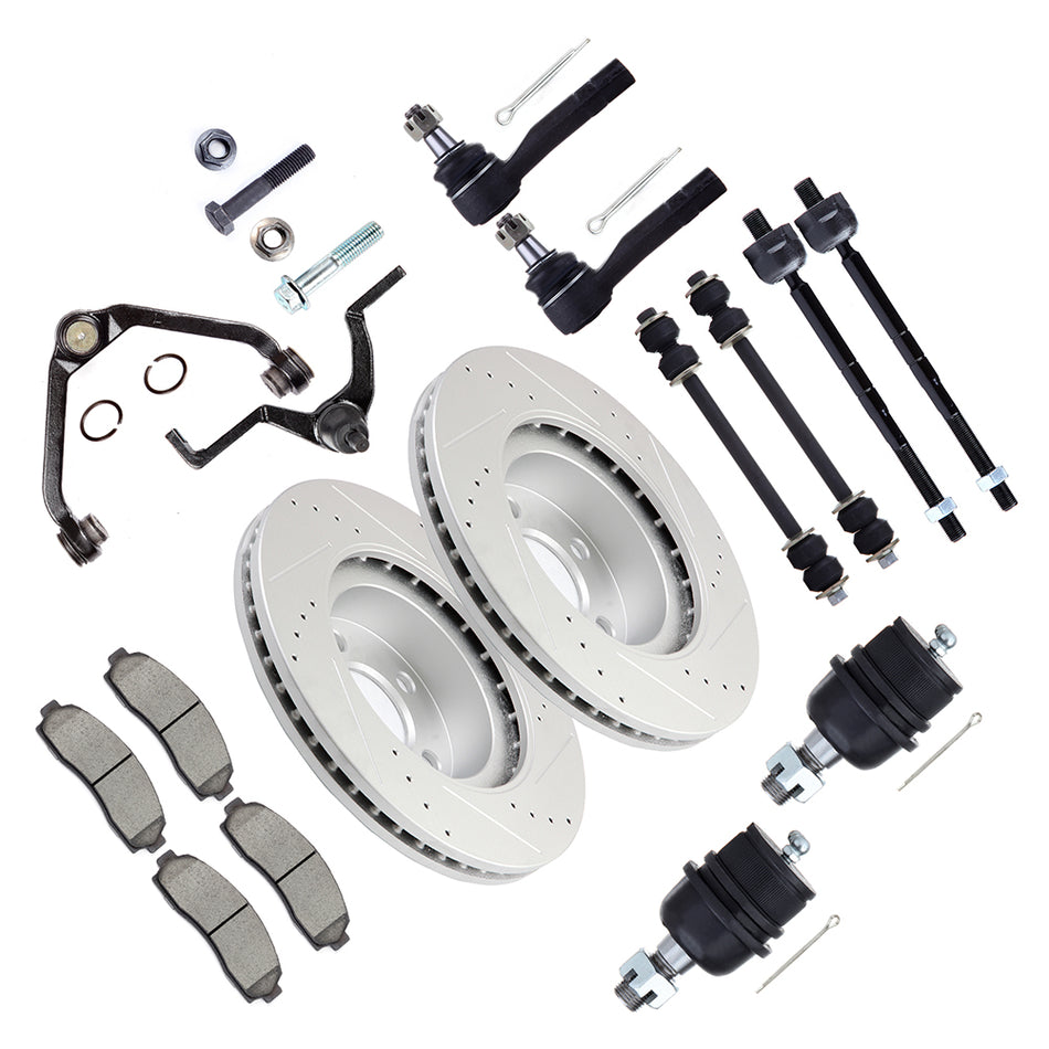 Front Upper Control Arm Suspension with Brake Rotor Pad For 2003-11 Ford Ranger
