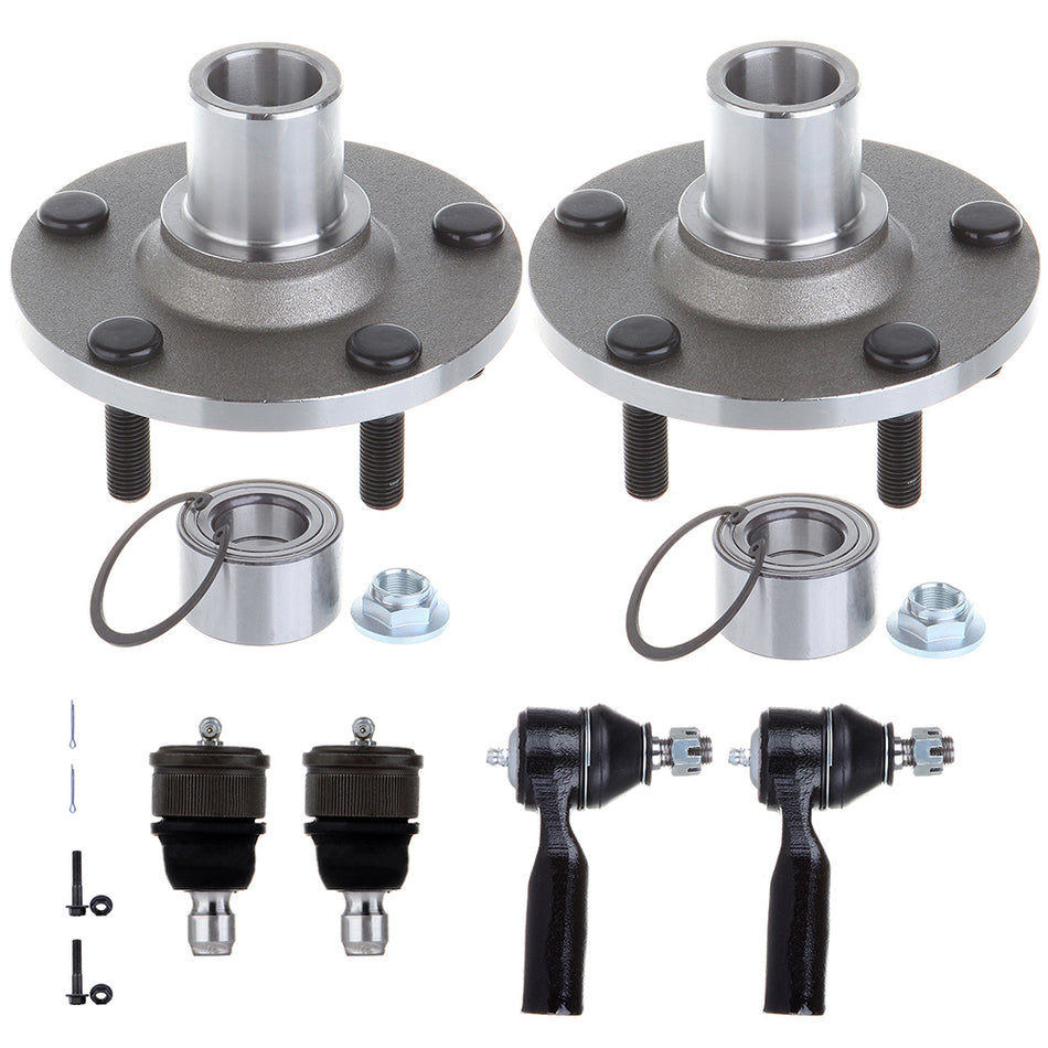 Front Tie Rod End Ball Joints with Wheel Hub Bearing For 2008-2009 Ford Escape